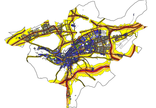 Imagen Mapa Estratégico de Ruidos de Burgos 2018